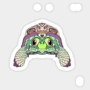 Happy Tortoise in Pastels Sticker